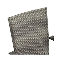 Stackable Patio Chairs 6 pcs Gray Poly Rattan