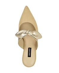 Nine West Women's Demmure Bow Strap Slip-On Stiletto Pumps