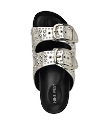 Nine West Women's Flinne Studded Double Buckle Sandals