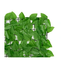 Balcony Screen with Green Leaves 157.5"x39.4"