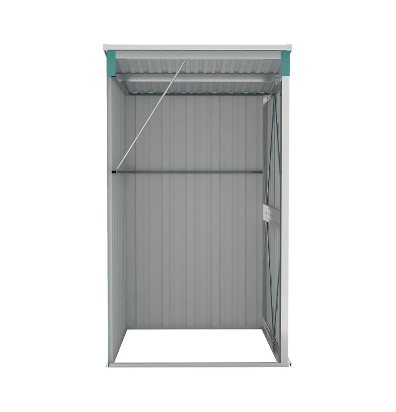 vidaXL Wall-mounted Garden Shed Green 46.5"x39.4"x70.1" Galvanized Steel
