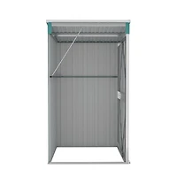 vidaXL Wall-mounted Garden Shed Green 46.5"x39.4"x70.1" Galvanized Steel