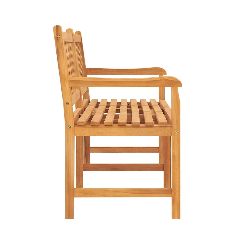 3-Seater Patio Bench with Table 59.1" Solid Teak Wood