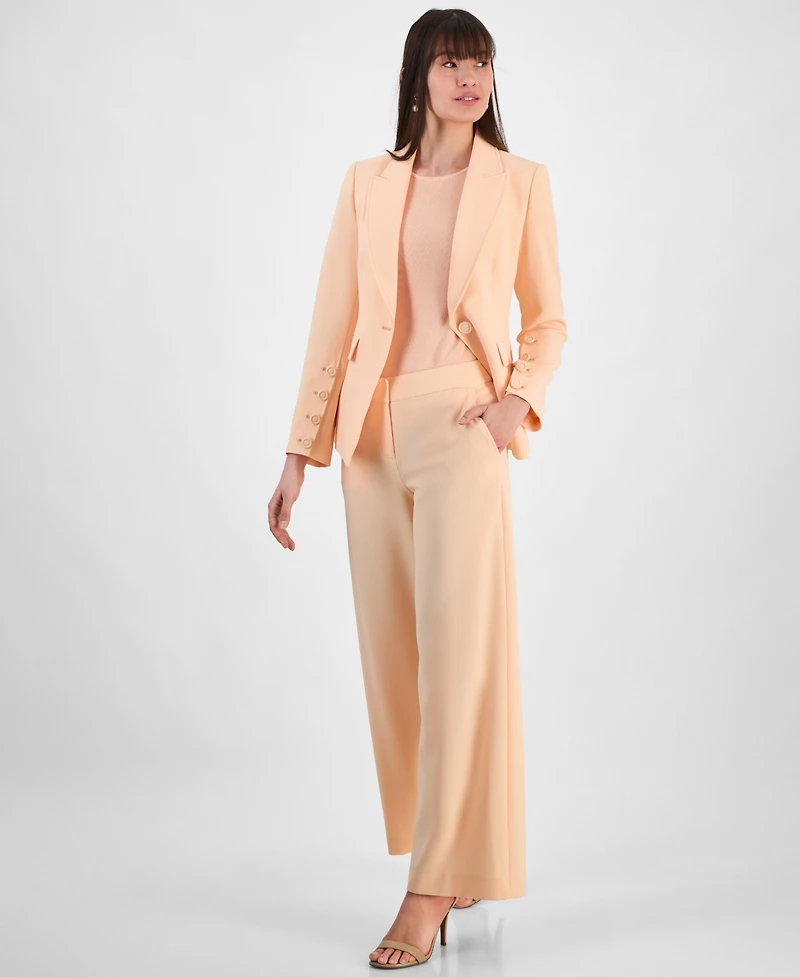 Tahari Asl Women's Mid-Rise Wide-Leg Pants, Regular & Petite
