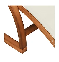 vidaXL Rocking Chair White Textilene and Solid Wood Poplar