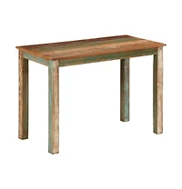 vidaXL Dining Table 43.3"x21.7"x29.9" Solid Wood Reclaimed