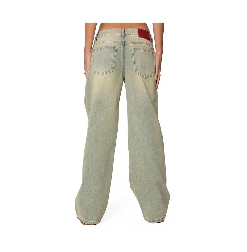 Edikted Womens Ace Relaxed Jeans