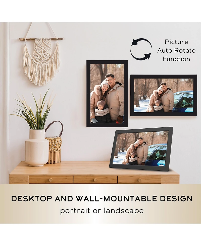 Impecca 22” Smart Digital Photo Frame, Touchscreen, Up to 100,000 photos