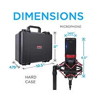 Pyle Usb Computer Microphone Kit with Shock Mount, Pop Filter, and Desktop Stand for Streaming and Recording