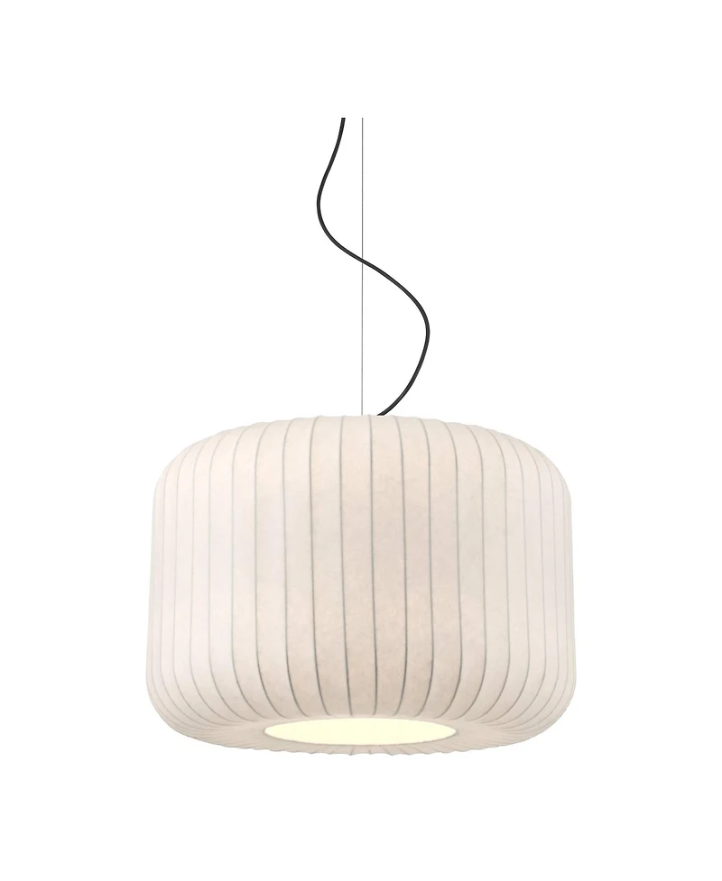 Possini Euro Design Jaime 23 3/4" Modern Pendant Chandelier Ceiling Light Fixture Dining Room Over Table Drum Matte Black and White