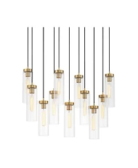 Possini Euro Design Marika 32" Modern Pendant Chandelier Ceiling Light Fixture Dining Room Over Table Kitchen Island Multi-Light Soft Gold Finish