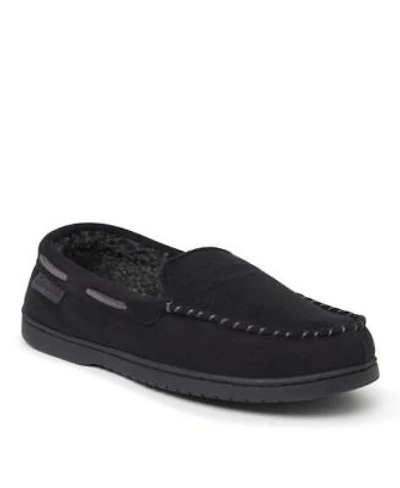 Dearfoams Mens Keaton Microsuede Moccasin House Shoe Slipper