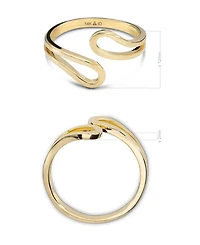 Devata Loop Bypass Ring in 14K Gold, Size 7, approx. 3.0 grams.