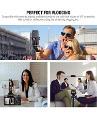 Neewer Metal Phone Tripod Mount with Cold Shoe Mounts, Freely Adjustable Joints Universal Phone Holder Compatible with iPhone 15 Pro Max Samsung Galax