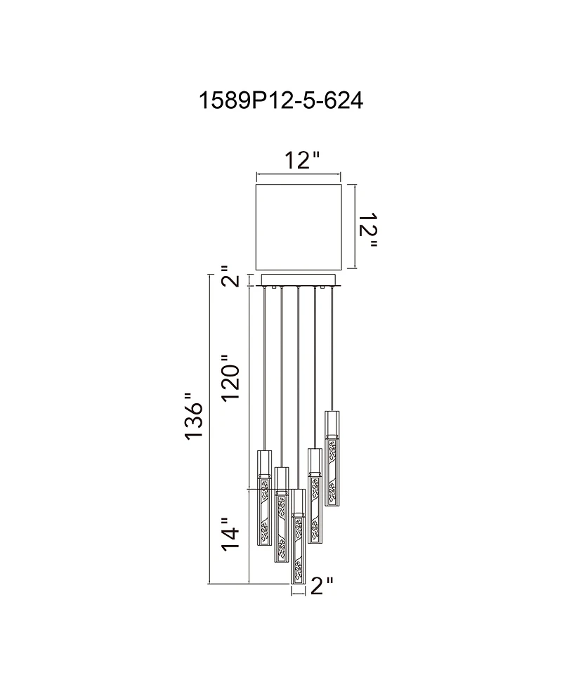 Cwi Lighting 16" Metal Greta Integrated Led Mini Pendant