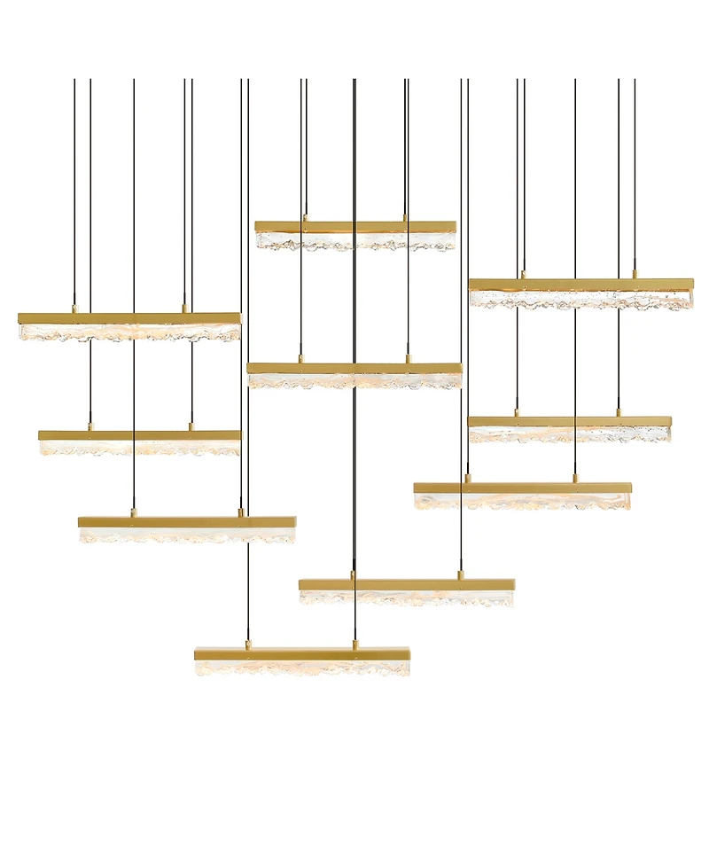 Cwi Lighting 5.5" Metal Stagger Integrated Led Chandelier
