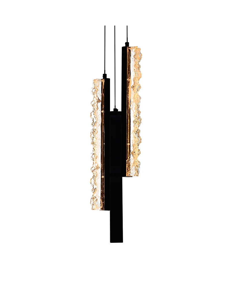 Cwi Lighting 24" Metal Stagger Integrated Led Mini Pendant