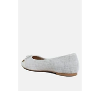 Junpey Plaid Tweed Ballet Flats