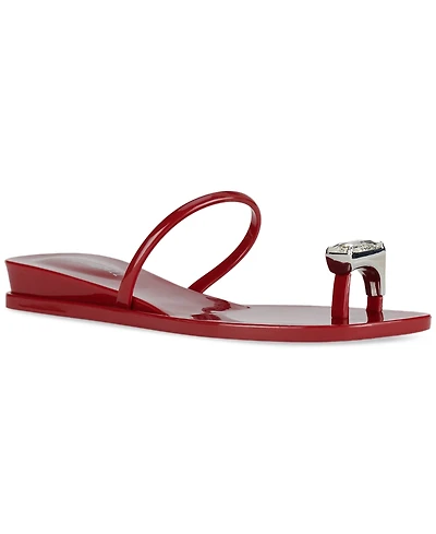 Jeffrey Campbell Balia Gemstome Embellished Flat Jelly Sandals