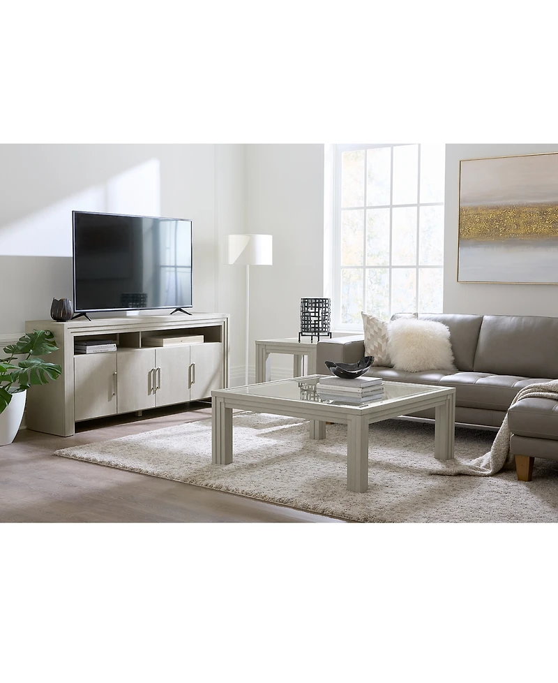 Cascade 42" Glass Square Cocktail Table