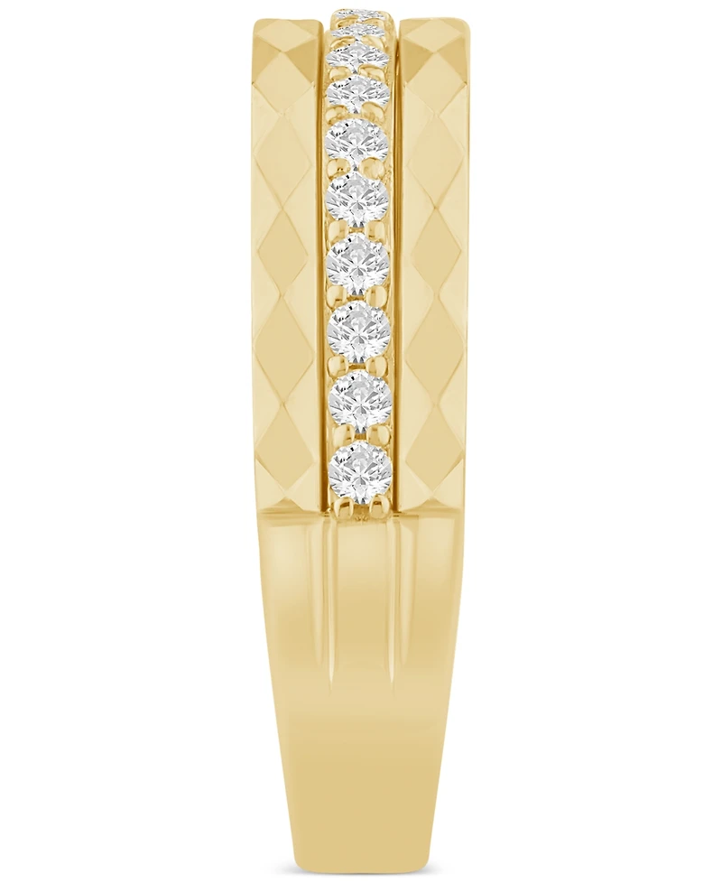 Diamond Faceted Wedding Band (1/4 ct. t.w.) in 14k Gold
