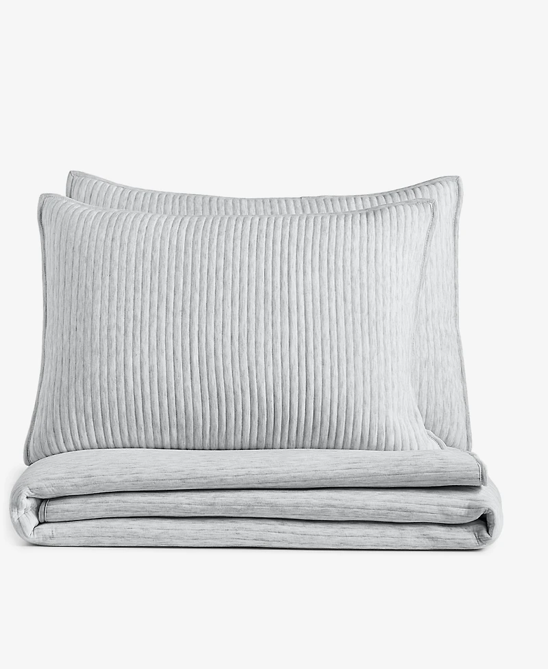 Last Act! Arch Studio Heathered Jersey 3-Pc. Quilt Set, Full/Queen, Exclusively at Macy's