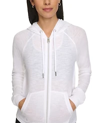 Calvin Klein Performance Ruched-Sleeve Zip Hoodie
