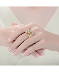 14K Gold Plated Intertwined Modern Ring