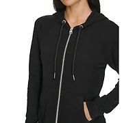 Calvin Klein Performance Ruched-Sleeve Zip Hoodie