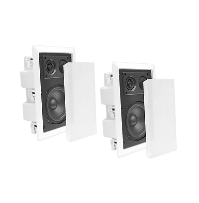 Pyle 5.25" Home In-Wall / Ceiling Speakers - 2-Way Stereo, Flush Mount, 300W Max Power Output