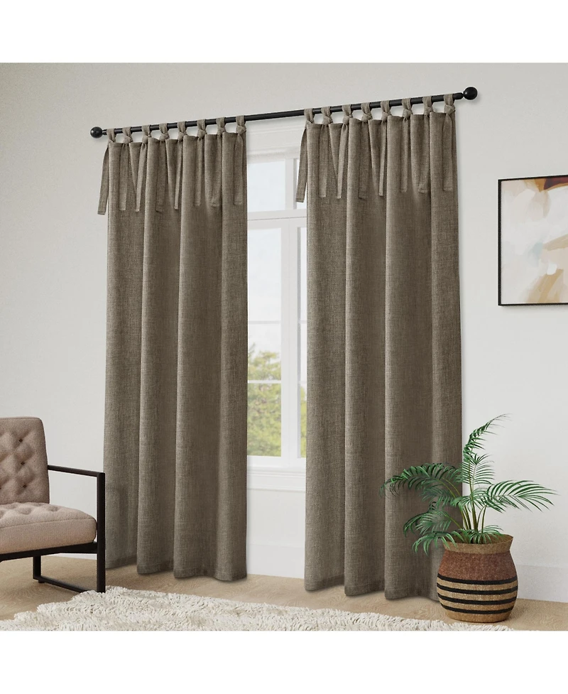 Garrett Textured Tie Knots Curtains Pair