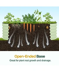 Aoodor Modular Metal Raised Garden Bed - Aluzinc Material