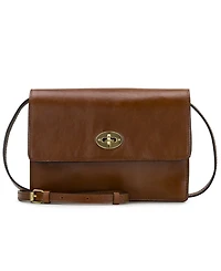 Patricia Nash Livana Small Vintage Distressed Leather Crossbody Bag
