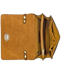 Patricia Nash Livana Small Vintage Distressed Leather Crossbody Bag