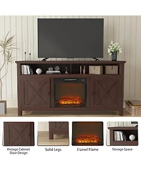 Boyel Living Tv Stand Fits TVs up to 60 inches with Electric Fireplace