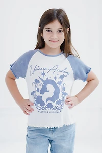 Unicorn Academy Little Girls Sophia & Wildstar T-Shirt (4 - 6