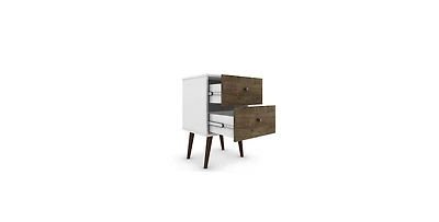 Slickblue Modern Mid-Century Side Table Nighstand in Wood Finish