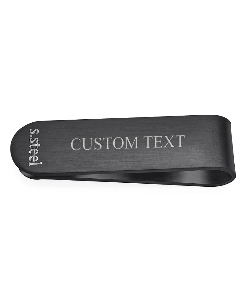 Bling Jewelry Religious Mantra Quote Lords Prayer Cross Black Money Clip Card Holder Father Stainless Steel