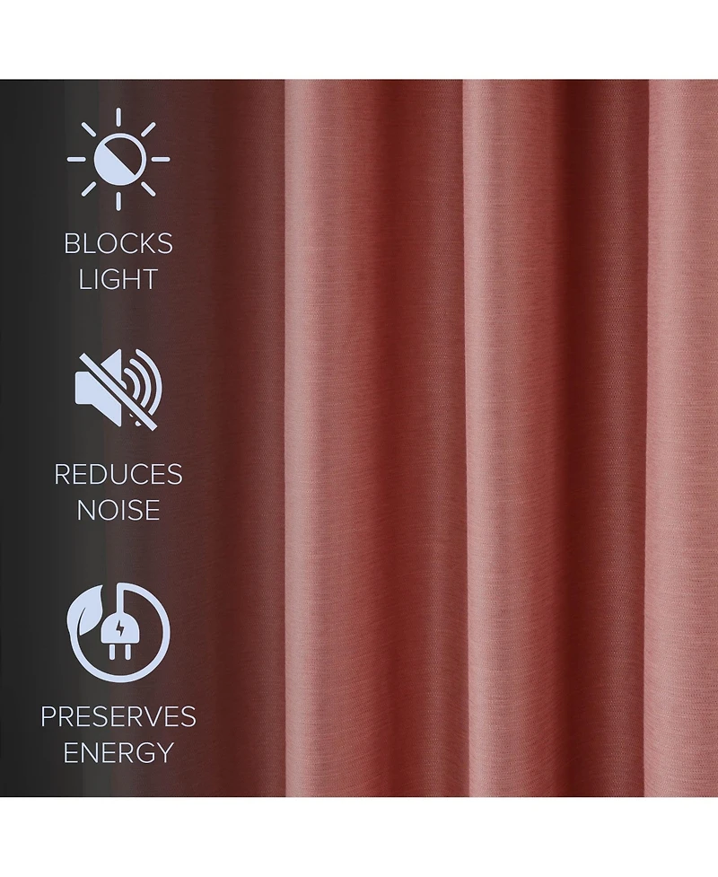 Texture Room Darkening Grommet Curtains Pair