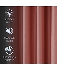 Texture Room Darkening Grommet Curtains Pair