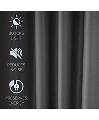 Texture Room Darkening Grommet Curtains Pair, 52"X96"