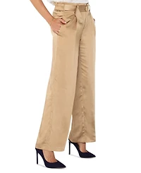 Liverpool Los Angeles Women's Belted Paper-Bag-Waist Wide-Leg Pants