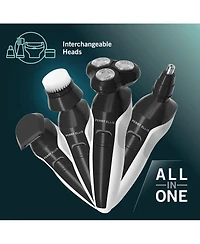 Perry Ellis Rechargeable 4-in-1 Grooming Set With Rotary Shaver