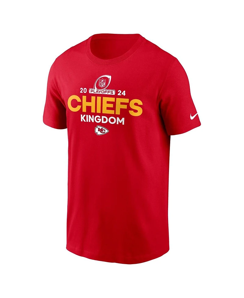 Nike Men's Red Kansas City Chiefs 2024 Nfl Playoffs T-Shirt
