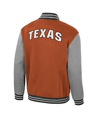 Colosseum Men's Burnt Orange Texas Longhorns Ambi-Turner Full-Zip Varsity Jacket