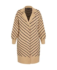 City Chic Plus Stripe Ivy Cardigan