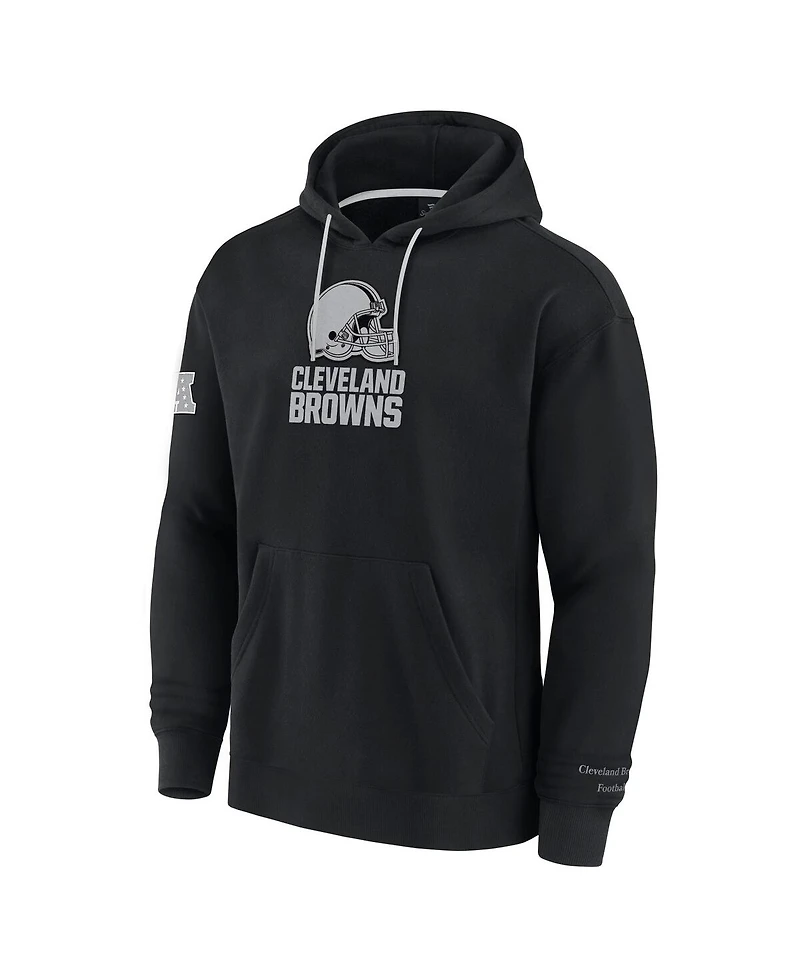 Fanatics Men's Black Cleveland Browns Elements Pace Fleece Pullover Hoodie