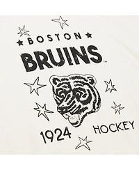 Mitchell & Ness Women's Cream Boston Bruins Logo 3.0 Pullover Sweatshirt