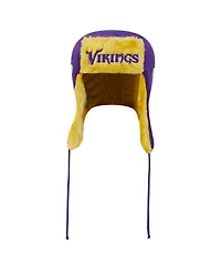 New Era Men's Purple Minnesota Vikings Helmet Head Trapper Knit Hat