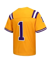 Nike Big Boys and Girls 1 Gold Lsu Tigers Alternate Game Jersey
